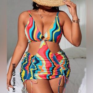 SHEIN 3pc Multi Color Bathing Suit
